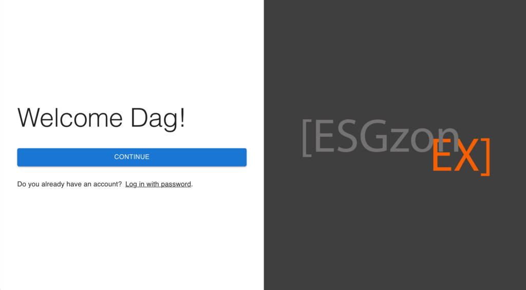 ESGzonEX - Welcome - Login