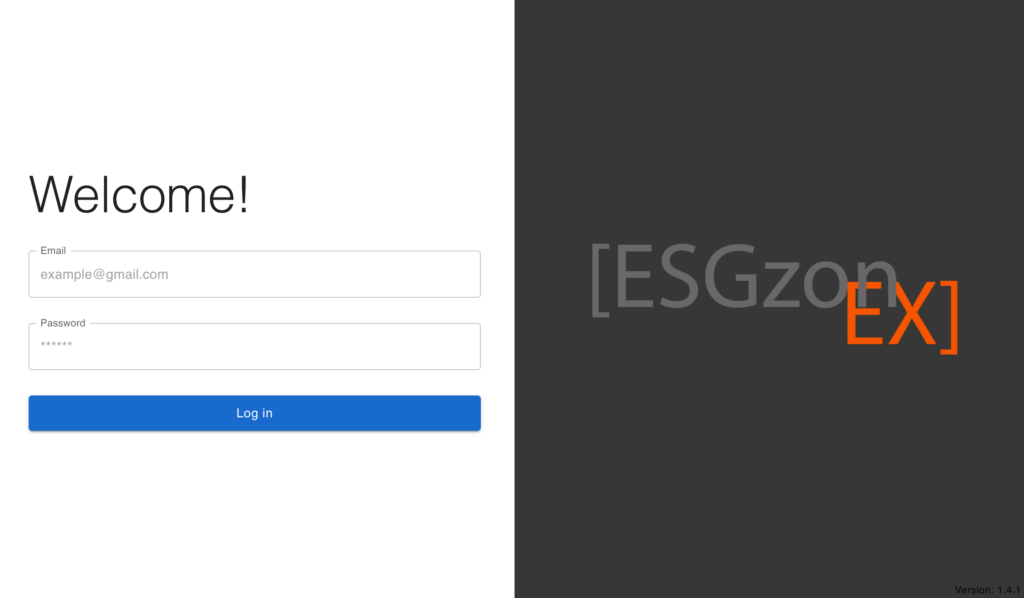 ESGzonEX Login page - SustainAX SaaS